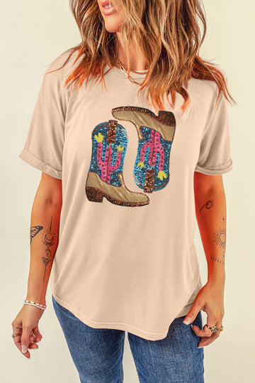 Sequin Rodeo Style T-Shirt