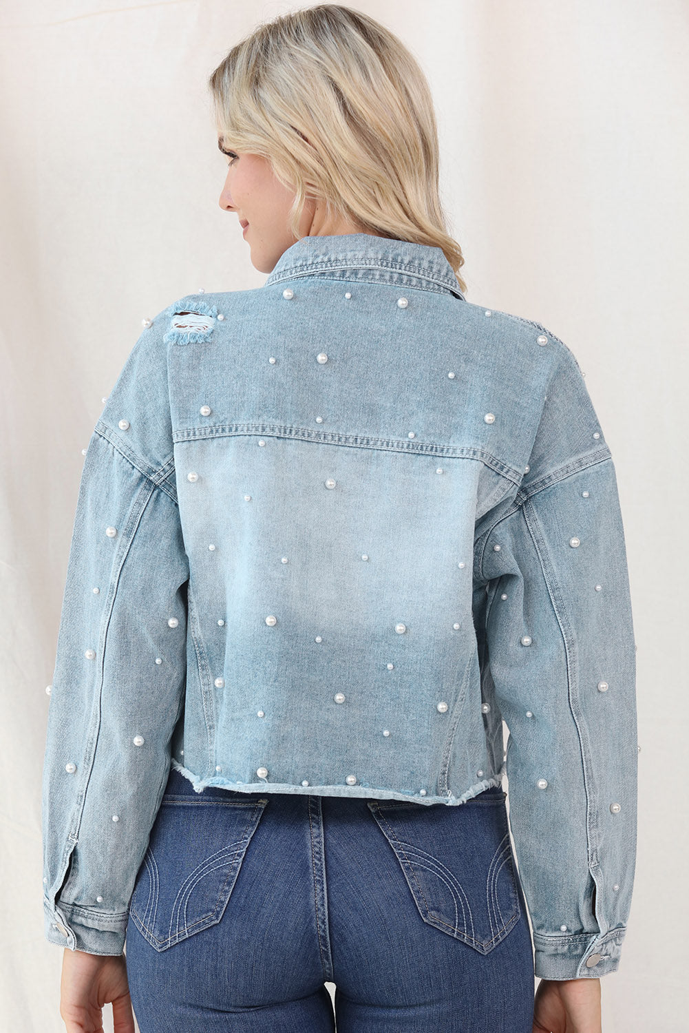 Pearl Button Up Denim Jacket