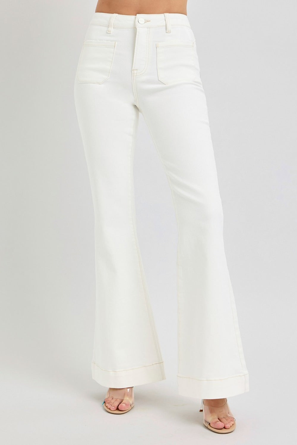 RISEN Full Size High Rise Flare Jeans