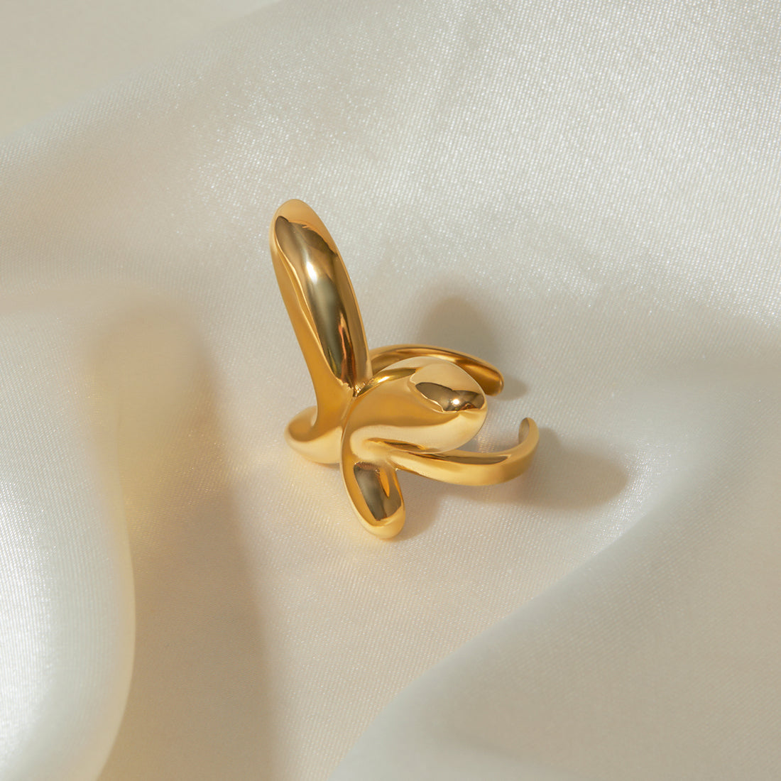 18K Gold-Plated Butterfly Ring