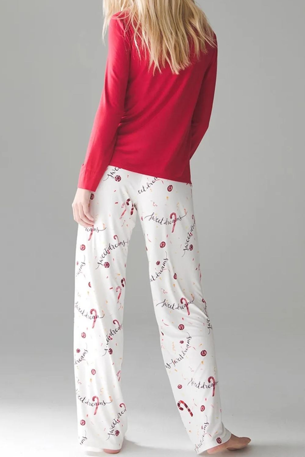 CANDY CANE Long Sleeve Top and Pants Lounge Set