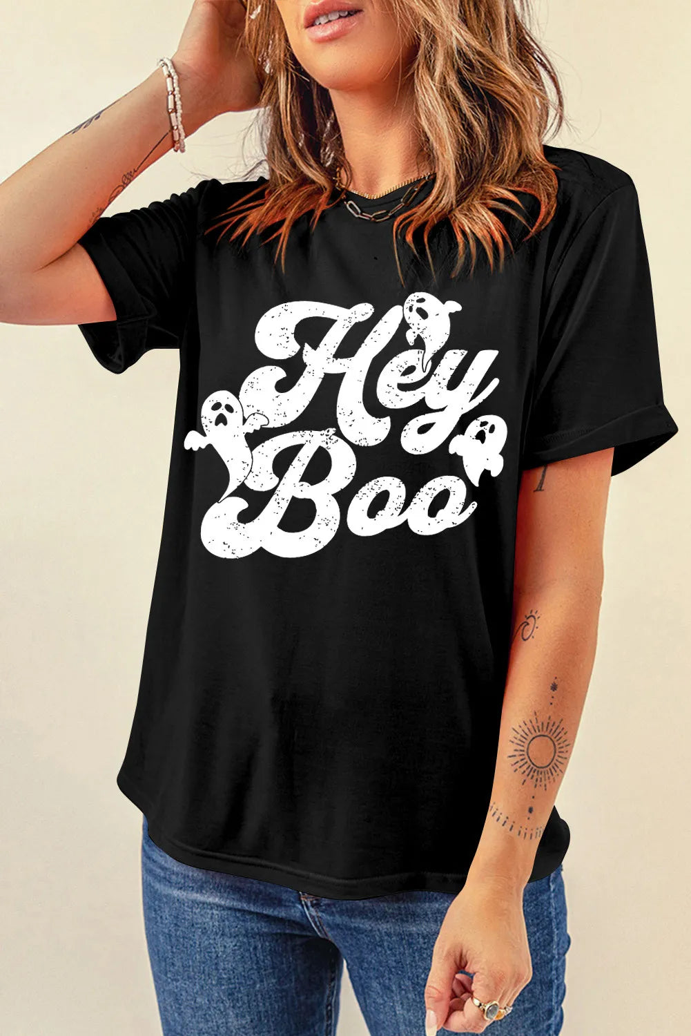 Hey BOO Graphic Short Sleeve T-Shirt