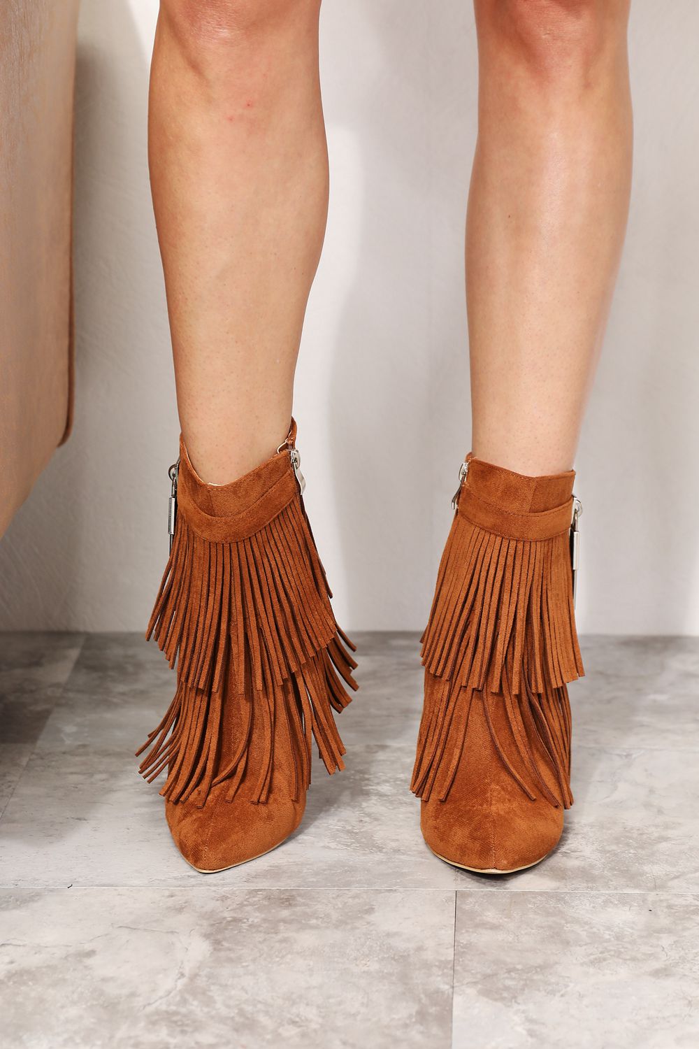 Tassel Heel Ankle Boots