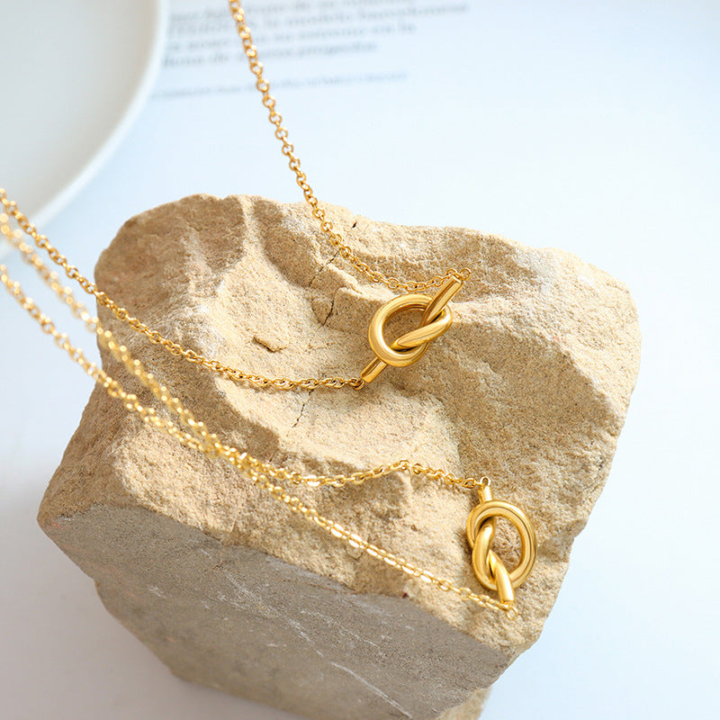 18K Gold-Plated Knot Necklace