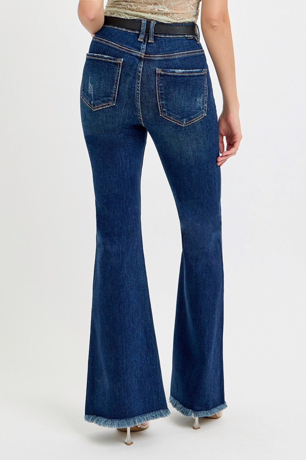 RISEN Luxe Frayed Flare Jeans