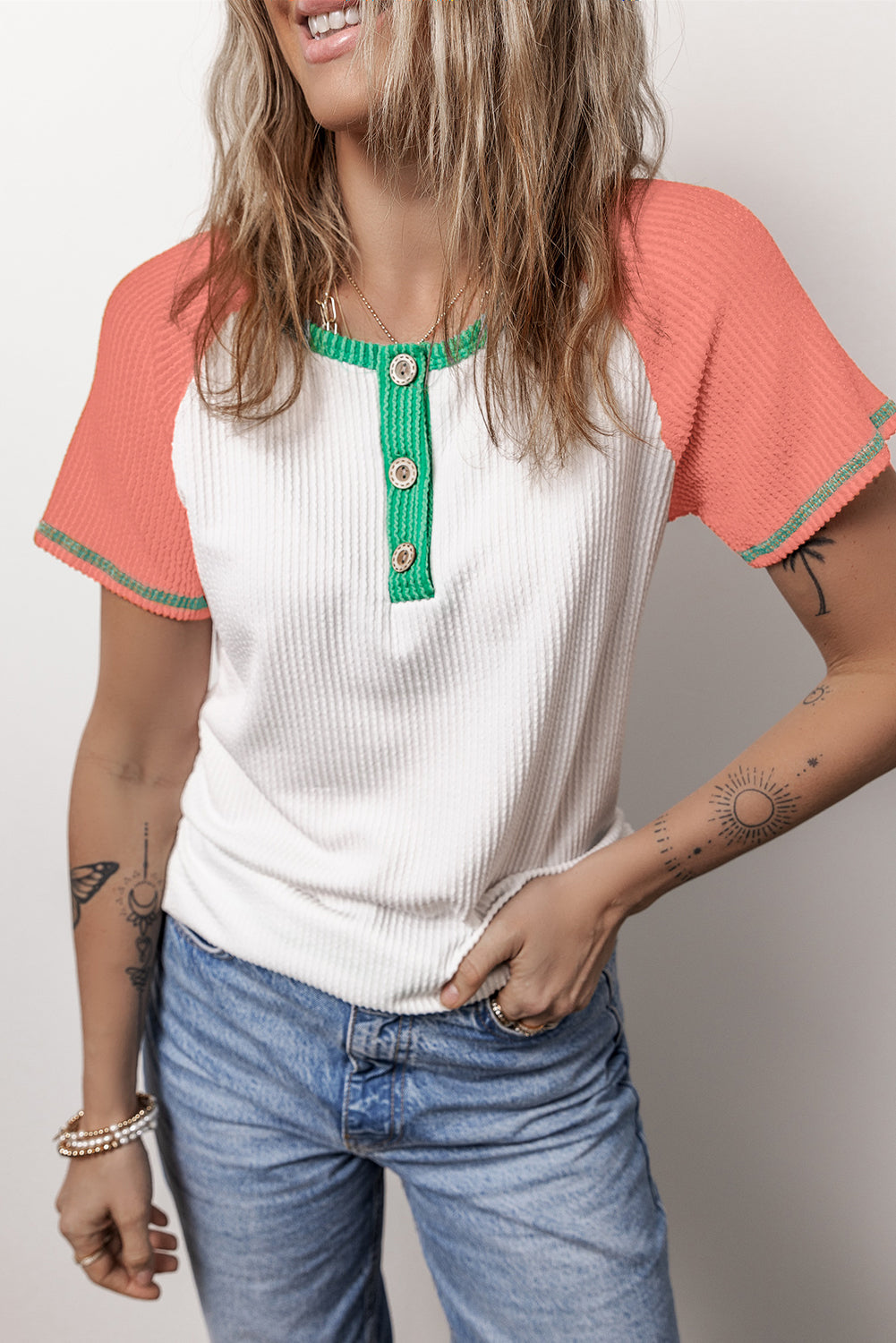 Multi-Color Casual T-Shirt