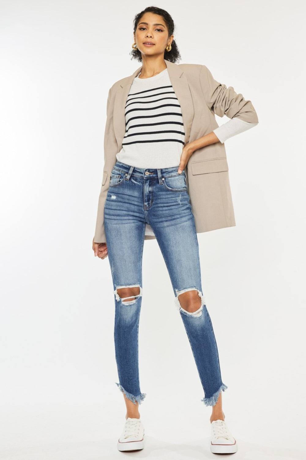 High Waist Ankle Skinny Jeans