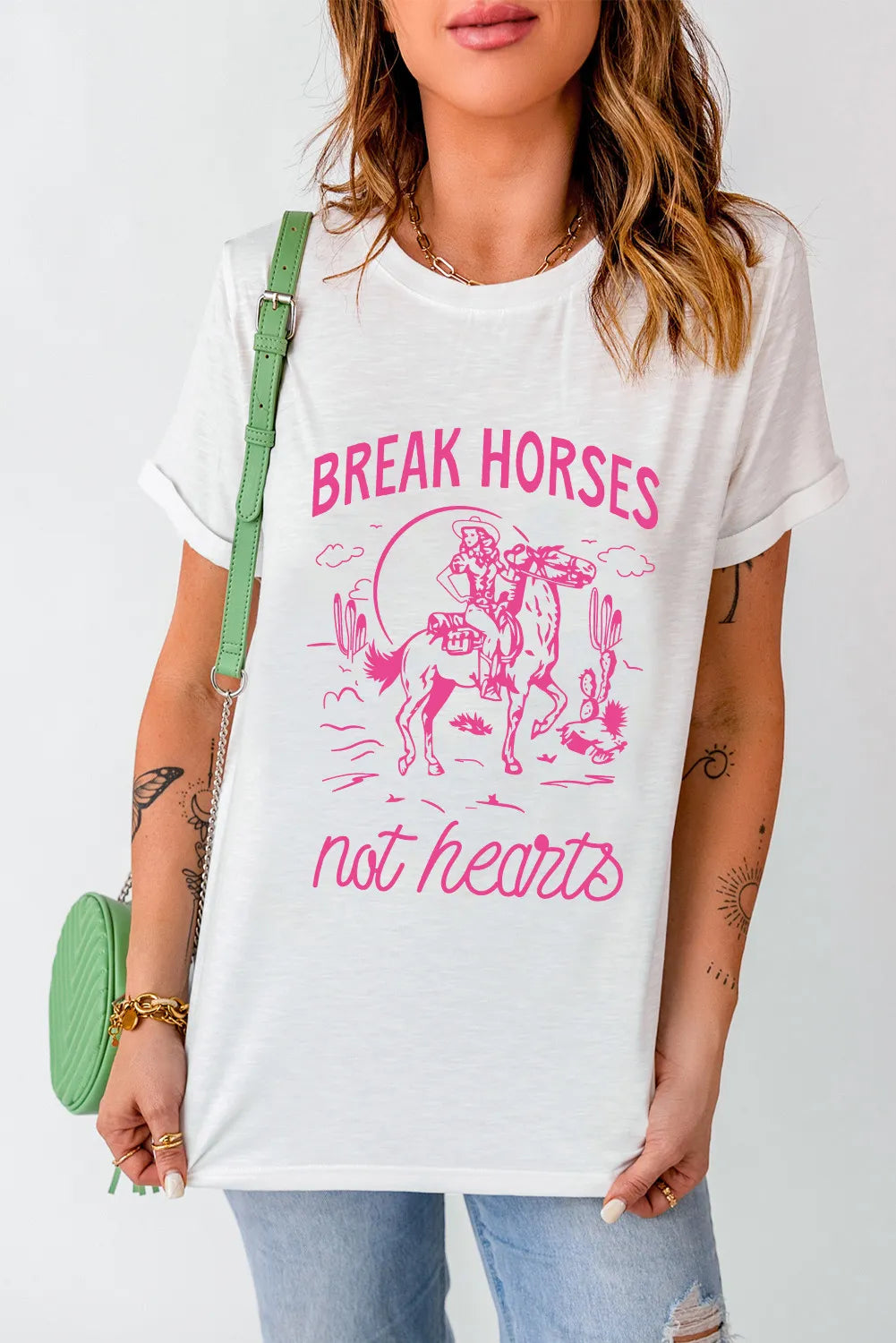 Break Horses Not Hearts Graphic T-Shirt