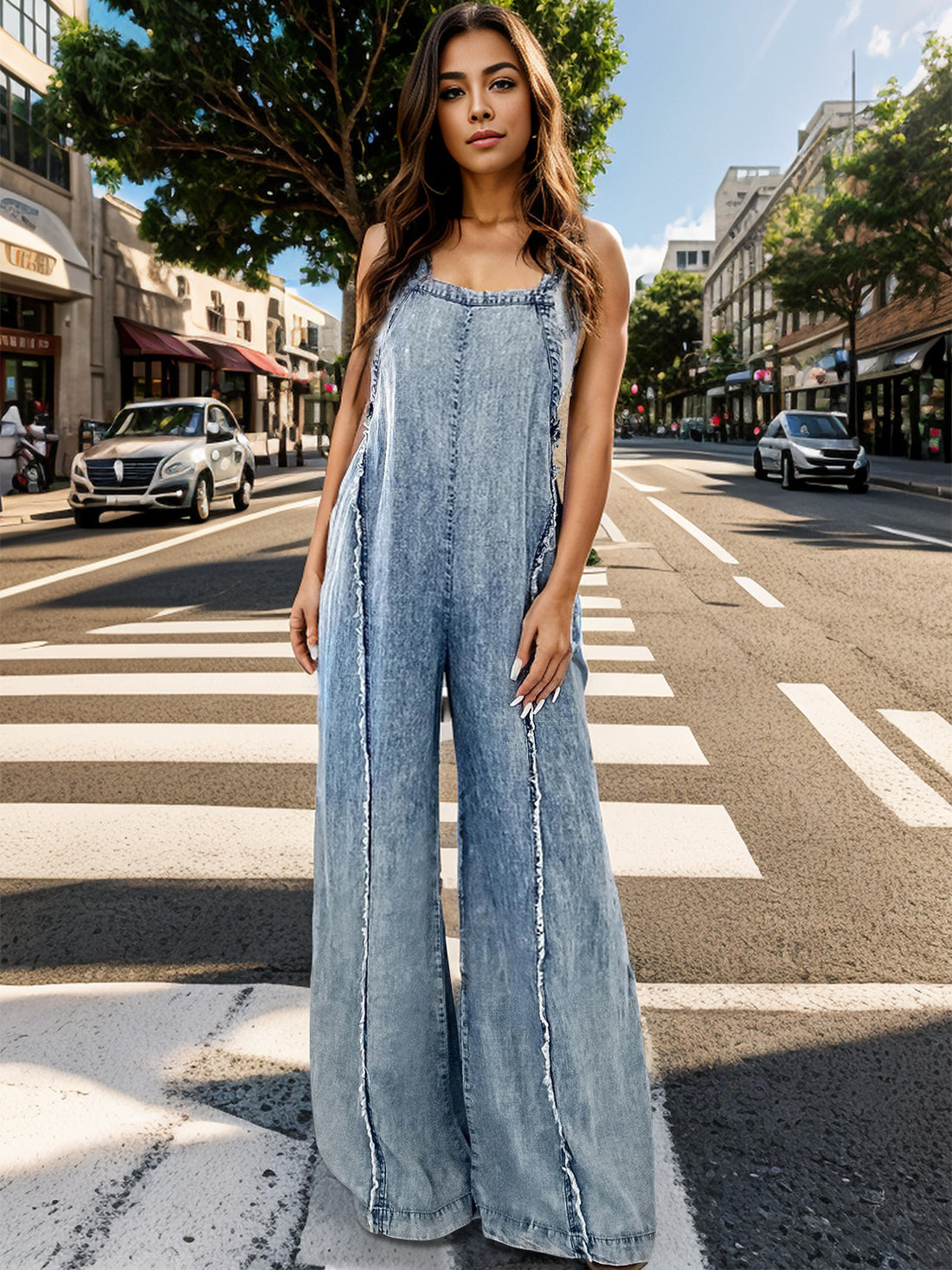 Laid-Back Luxe Denim Overalls