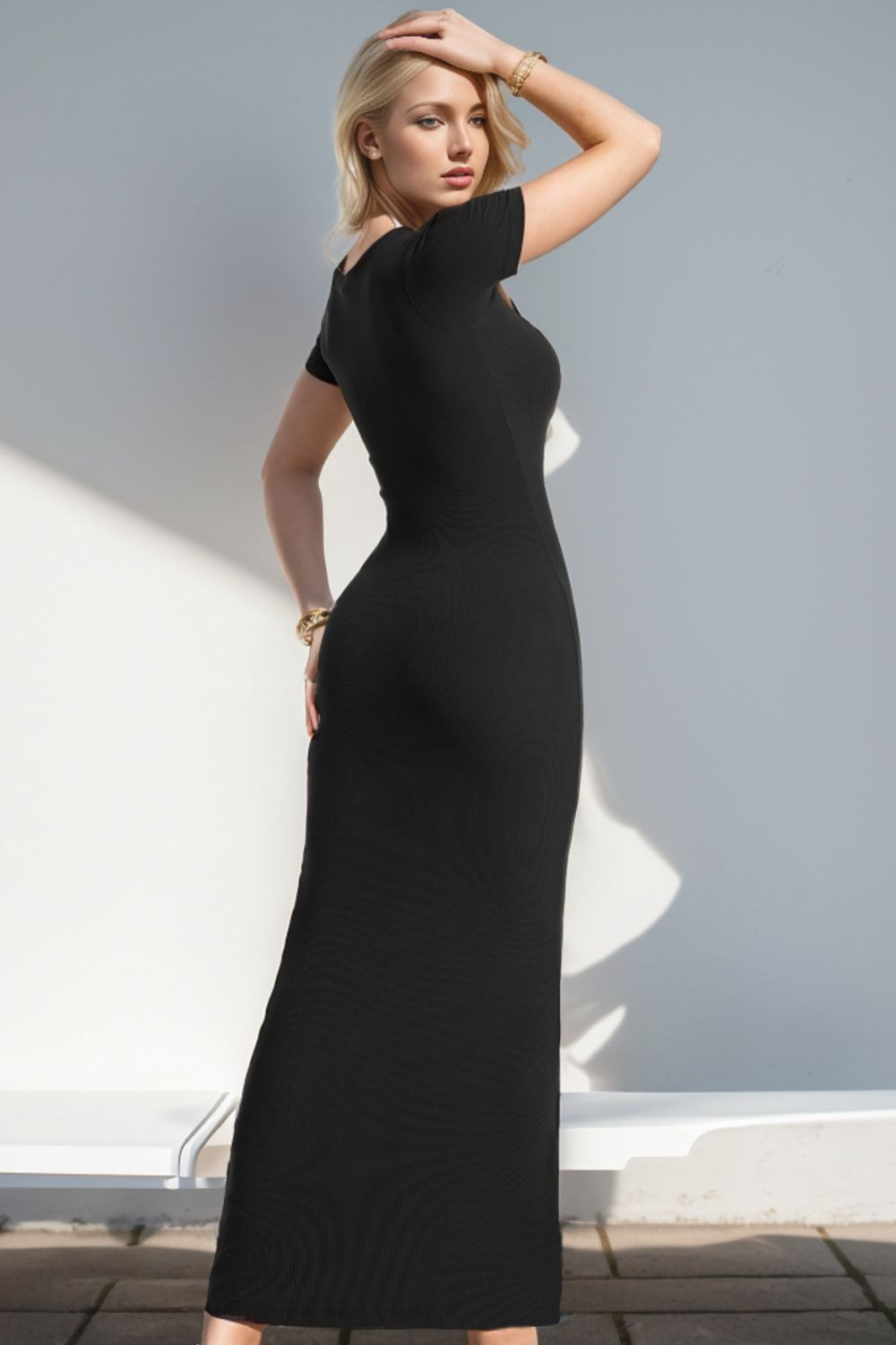 Basic Bae Built-In Shapewear Luxe Maxi Dress